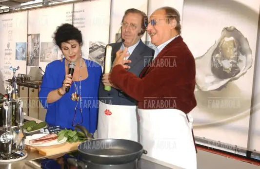 Marisa Laurito, Michele Mirabella e Renzo Arbore, Cucina Live Show, Macef, Milano, 2004
