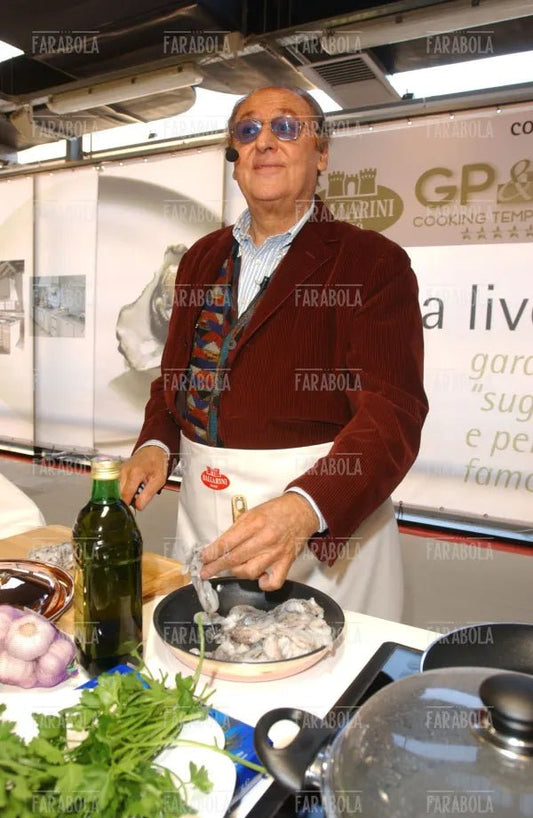 Renzo Arbore ai fornelli, Cucina Live Show, Macef, Milano, 2004