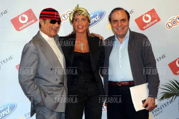 Tony Renis, Simona Ventura e Bruno Vespa, Festival di Sanremo, 2004