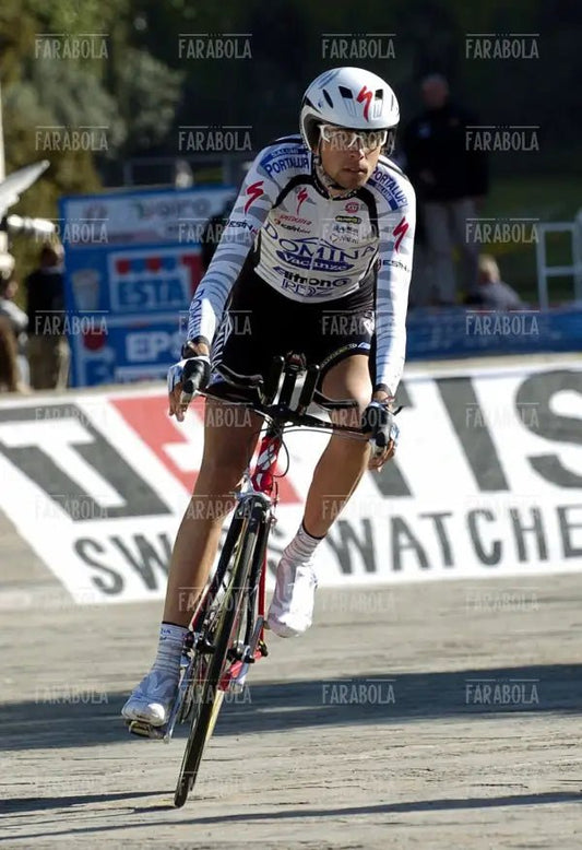Massimo Iannetti, il più giovane del Giro, cronoprologo del Giro d'Italia, Genova, 2004