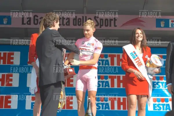 Damiano Cunego vincitore del Giro d'Italia, Milano, 2004
