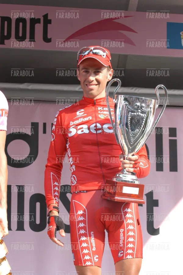 Gilberto Simoni terzo classificato, arrivo del Giro d'Italia, Milano, 2004