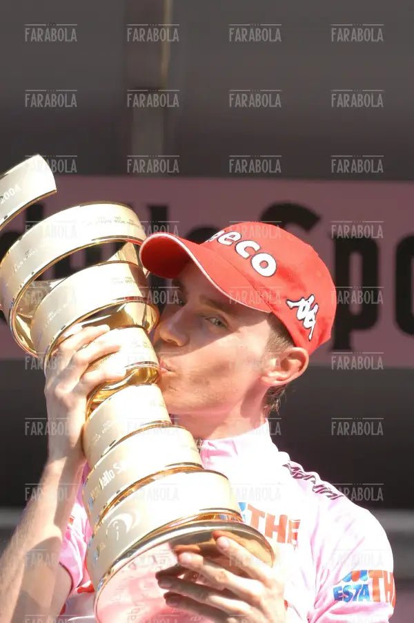 Damiano Cunego vincitore del Giro d'Italia, Milano, 2004