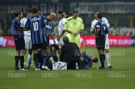 Infortunio a Esteban Cambiasso, Inter-Fiorentina, Stadio Meazza, Milano, 2005