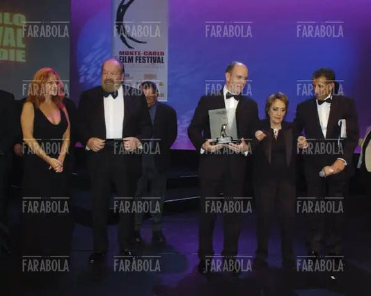 Giuliana De Sio, Bud Spencer, il Principe Alberto, Annie Girardot ed Ezio Greggio, Festival della Commedia, Montecarlo, 2005