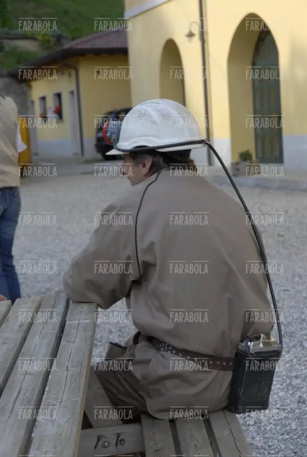 Il minatore alla guida del trenino, Miniera Marzoli, Pezzaze, 2006