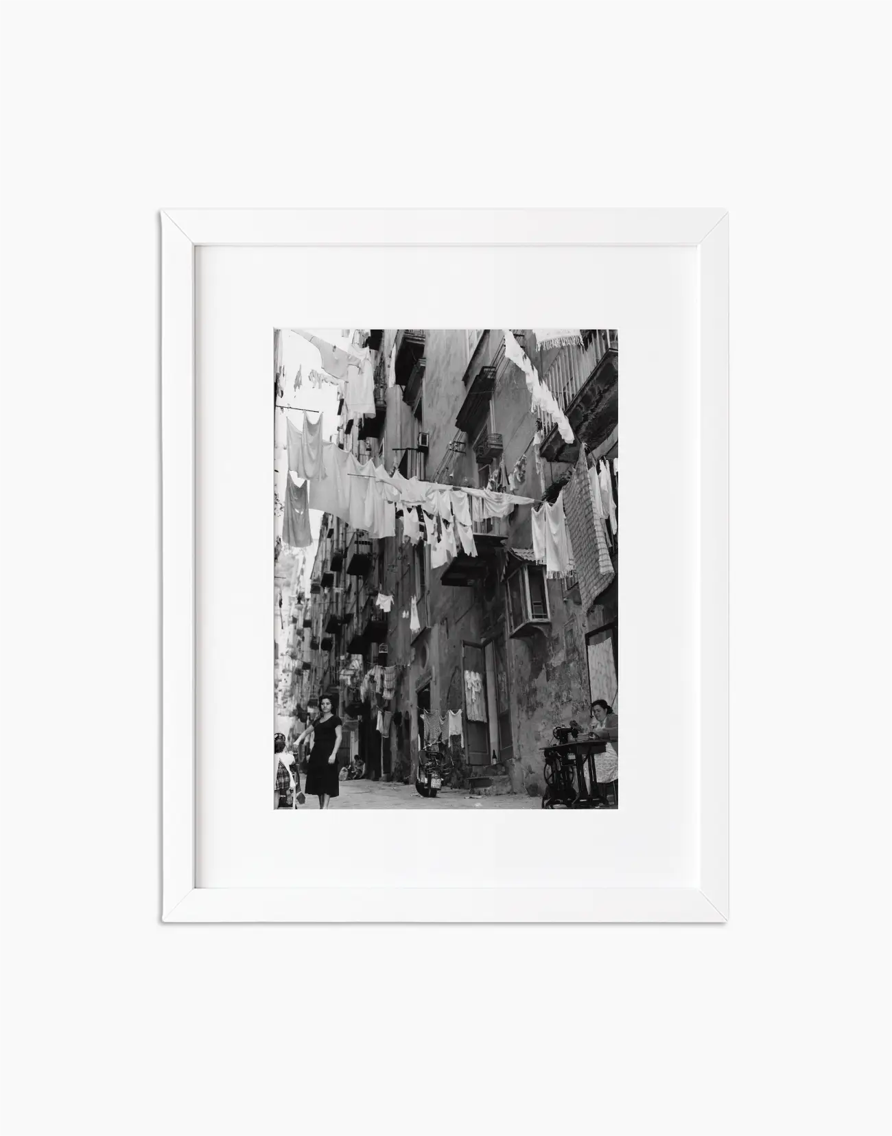 Panni stesi ad asciugare, Napoli 1956