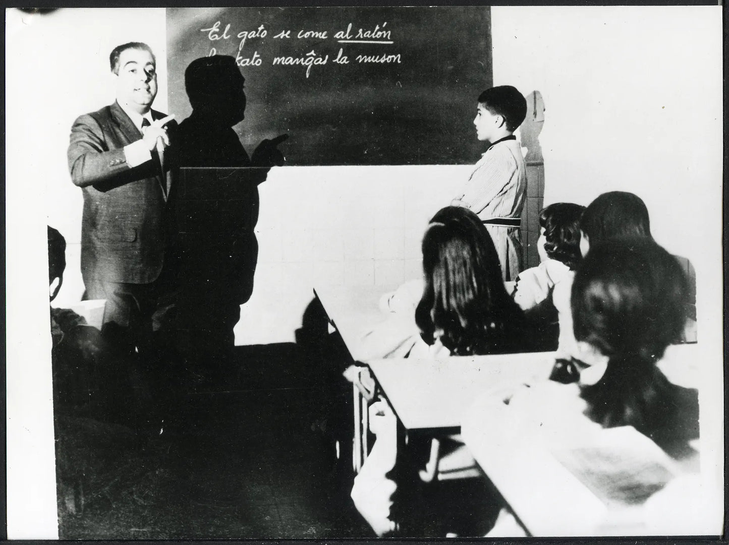 Foto vintage Scuola Lezioni di esperanto in Spagna Ft 4878 - Stampa 24x18 cm