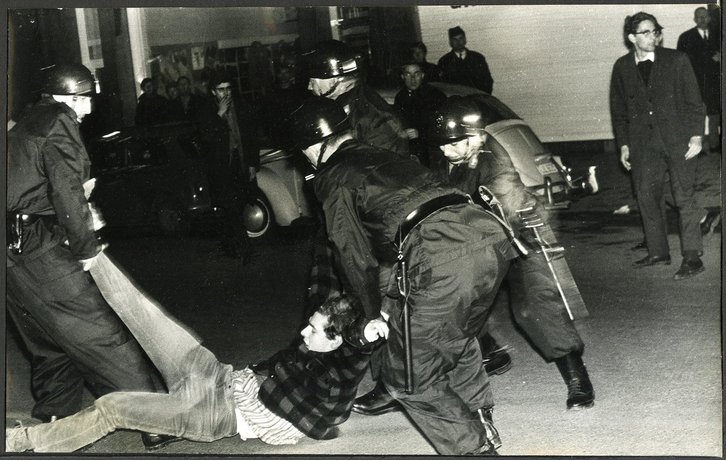 Foto vintage Scuola Manifestazioni studenti a Louvain 1968 Ft 4884 - Stampa 29x18 cm