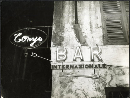 Foto vintage Società Insegna del bar Tonys anni 60 Ft 4905 - Stampa 24x18 cm