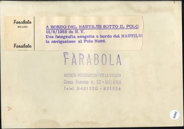 A bordo del sommergibile Nautilius 1958 Ft 36019 - Stampa 18x13 cm - Farabola Stampa ai sali d'argento