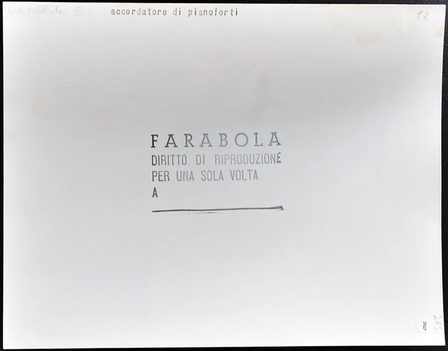 Accordatore di pianoforte anni 60 Ft 2827 - Stampa 21x27 cm - Farabola Stampa ai sali d'argento