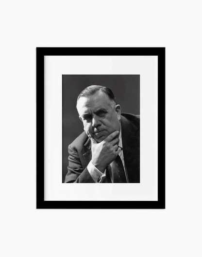 Achille Campanile, 1960 — stampa fine art con cornice nera