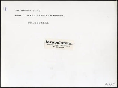 Achille Occhetto in barca anni 90 Ft 35885 - Stampa 24x18 cm - Farabola Stampa ai sali d'argento