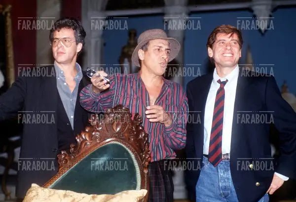 Adriano Celentano, Claudio Baglioni e Gianni Morandi, Svalutation, 1992 - Farabola Immagine digitale