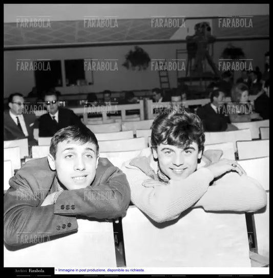 Adriano Celentano e Little Tony, Festival di Sanremo, 1961 - Farabola Immagine digitale