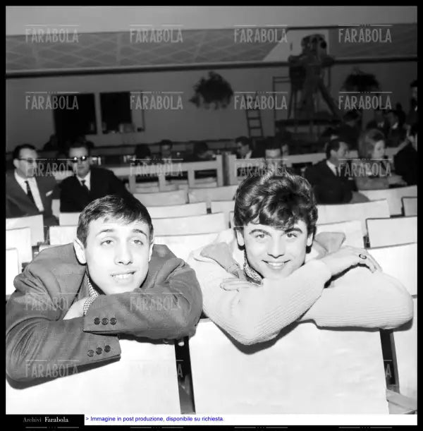 Adriano Celentano e Little Tony, Festival di Sanremo, 1961 - Farabola Immagine digitale