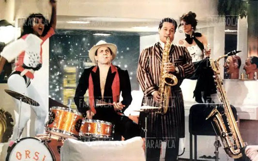 Adriano Celentano e Renato Pozzetto nel film Lui è peggio di me, 1984 - Farabola Immagine digitale