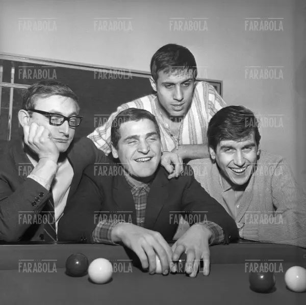 Adriano Celentano, Ico Cerutti, Gino Santercole e Lorenzo Pilat, 1966 - Farabola Immagine digitale
