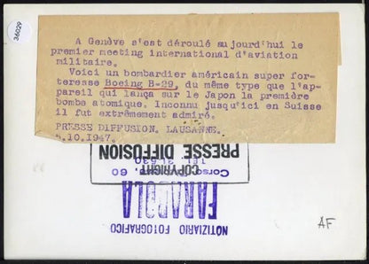 Aereo Boeing B - 29 1947 Ft 36029 - Stampa 10x15 cm - Farabola Stampa ai sali d'argento