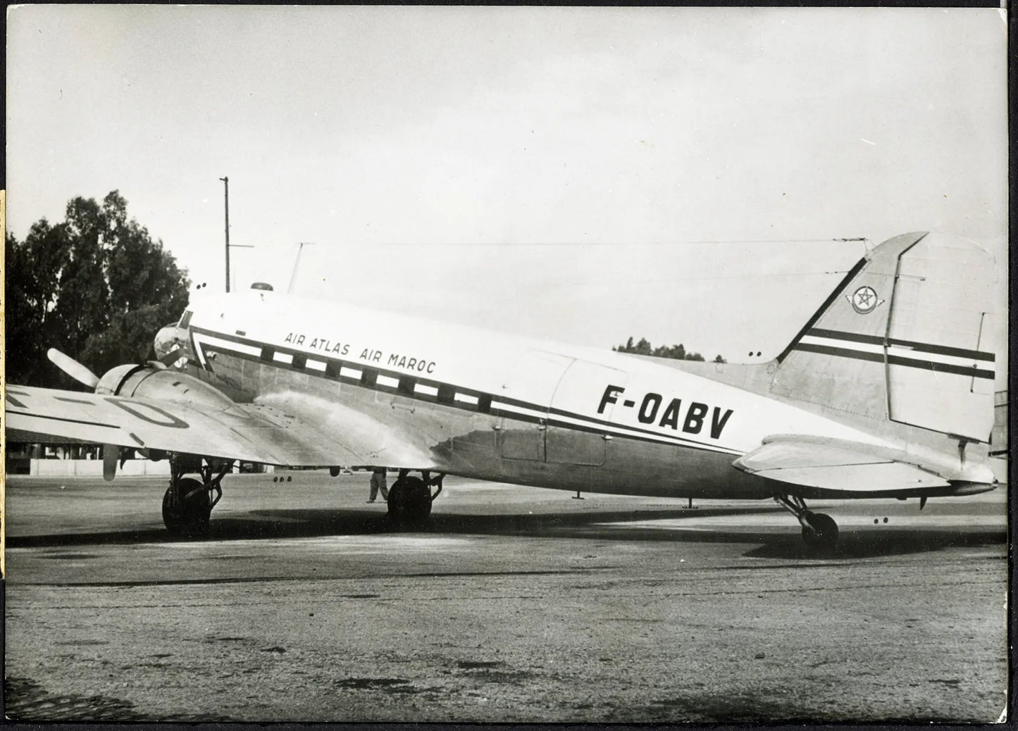 Aereo di linea DC - 3 1961 Ft 36151 - Stampa 13x18 cm - Farabola Stampa ai sali d'argento