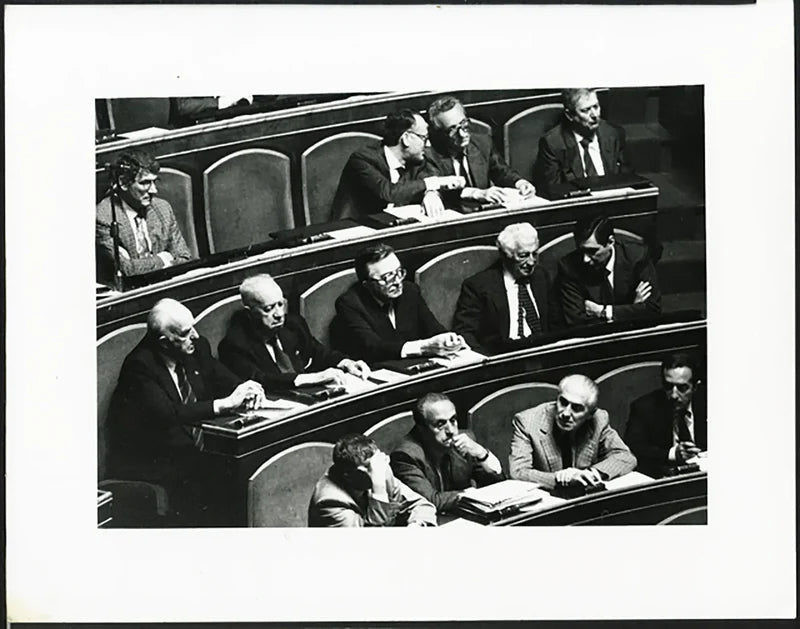 Agnelli, Andreotti e Taviani al Senato 1991 Ft 4984 - Stampa 20x30 cm - Farabola Stampa ai sali d'argento