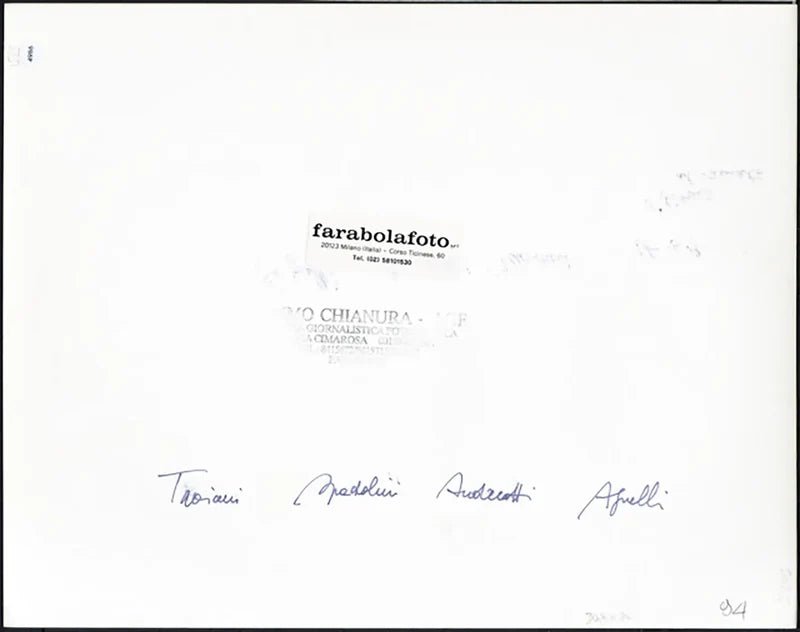 Agnelli, Andreotti, Spadolini e Taviani al Senato 1991 Ft 4986 - Stampa 20x30 cm - Farabola Stampa ai sali d'argento
