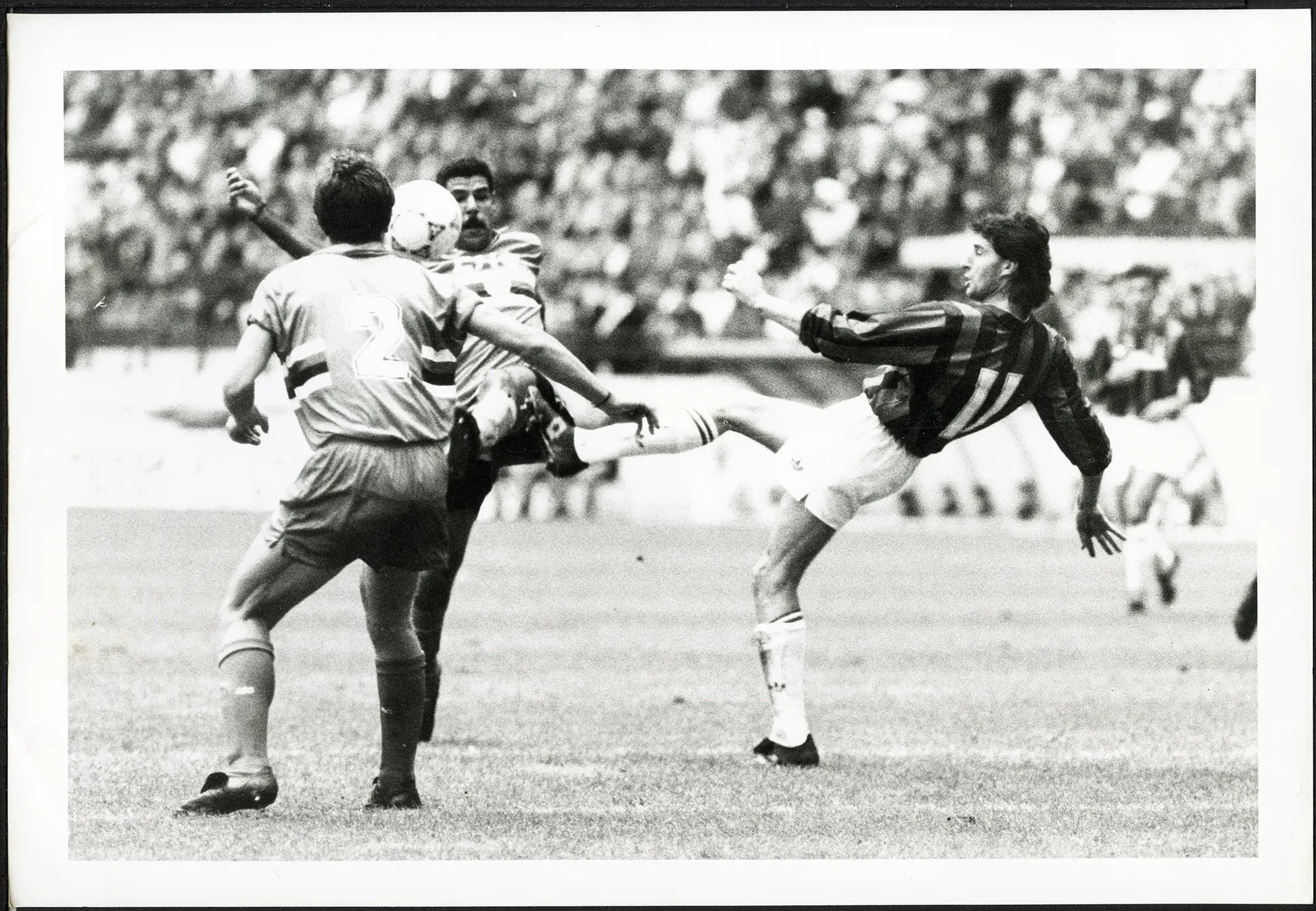 Agostini e Cerezo Milan - Sampdoria anni 90 Ft 4701 - Stampa 20x30 cm - Farabola Stampa ai sali d'argento