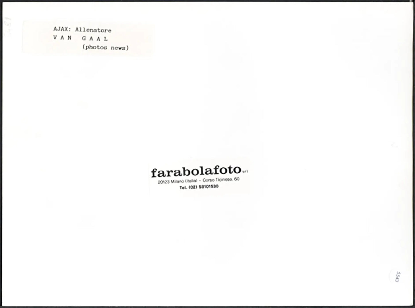Ajax Louis van Gaal anni 90 Ft 5543 - Stampa 24x18 cm - Farabola Stampa ai sali d'argento