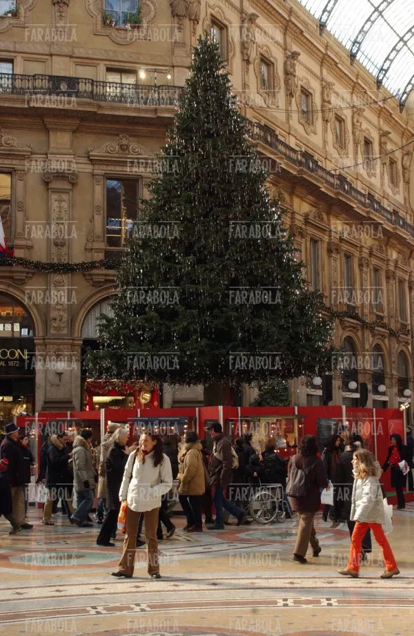 Albero di Natale in Galleria Vittorio Emanuele II, Milano, 2003 - Farabola Immagine digitale