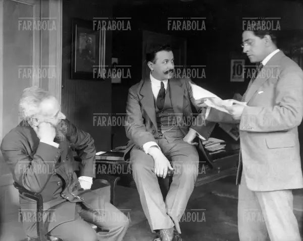 Alberto Franchetti, Renzo Sonzogno e Gioacchino Forzano, 1915 - Farabola Immagine digitale