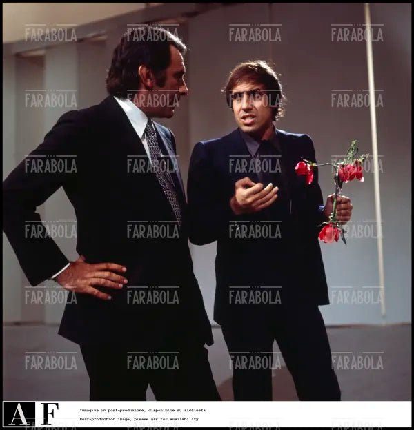 Alberto Lupo e Adriano Celentano, Teatro 10, 1972 - Farabola Immagine digitale