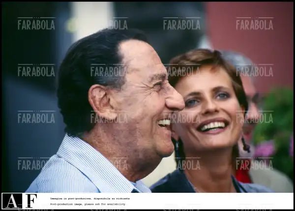 Alberto Sordi e Isabella Ferrari, Festival di Venezia, 1995 - Farabola Immagine digitale