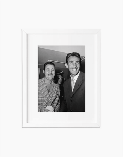 Alberto Sordi e Walter Chiari, 1952 — stampa fine art con cornice bianca
