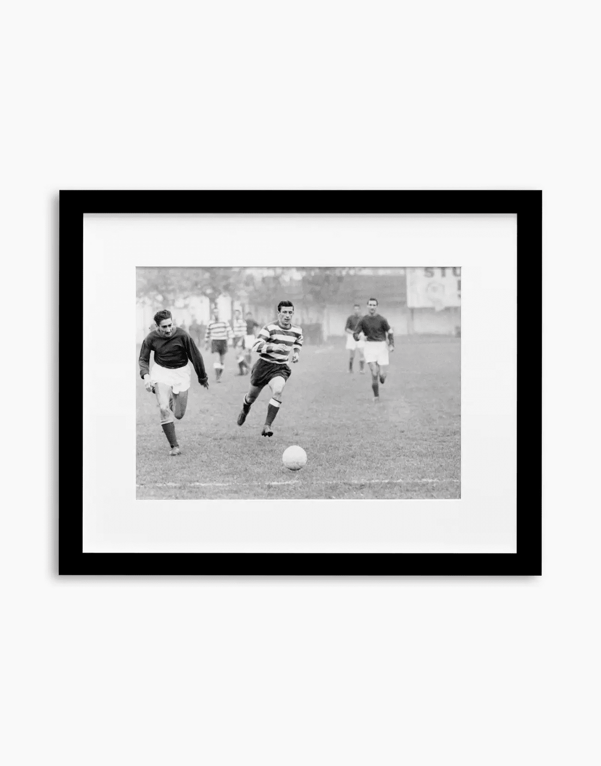 Alcides Ghiggia, Pro Patria-Roma 1955 — stampa fine art con cornice nera