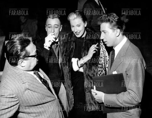 Aldo Fabrizi, Totò, Edy Campagnoli e Mike Bongiorno, Lascia o Raddoppia, 1956 - Farabola Immagine digitale