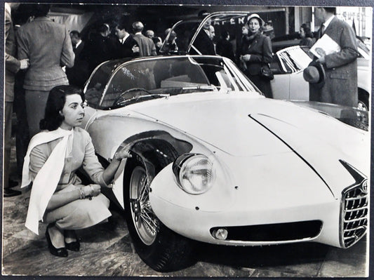 Alfa 1900 Sport Salone Auto 1956 Ft 35313 - Stampa 24x18 cm - Farabola Stampa ai sali d'argento
