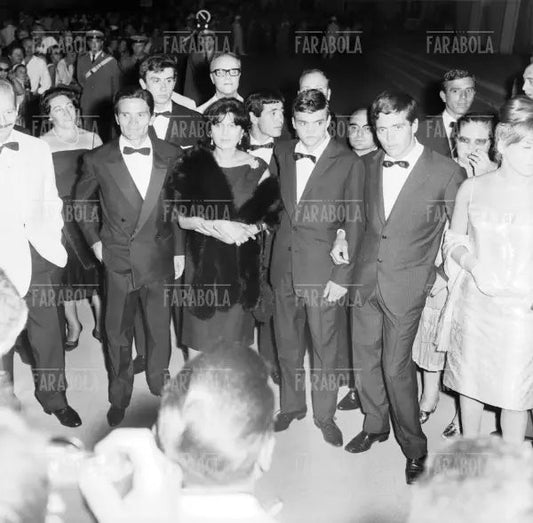 Alfredo Bini, Anna Magnani, Pier Paolo Pasolini, Festival di Venezia, 1962 - Farabola Immagine digitale