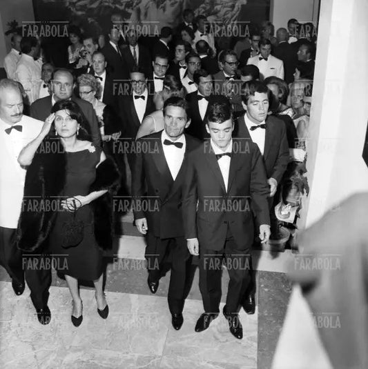 Alfredo Bini, Anna Magnani, Pier Paolo Pasolini, Festival di Venezia, 1962 - Farabola Immagine digitale