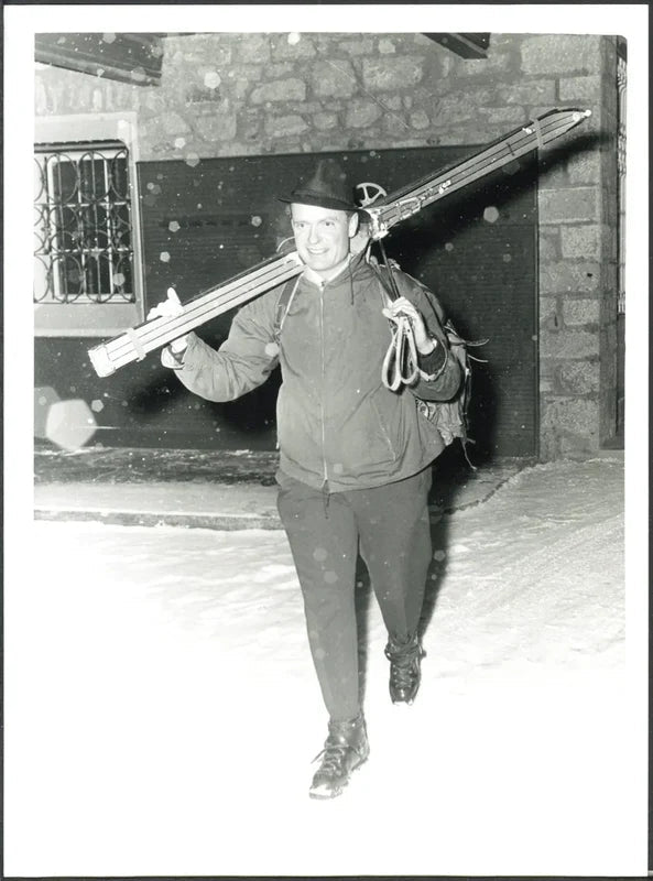 Alfried Krupp von Bohlen a St Moritz 1959 Ft 37442 - Stampa 24x18 cm - Farabola Stampa ai sali d'argento