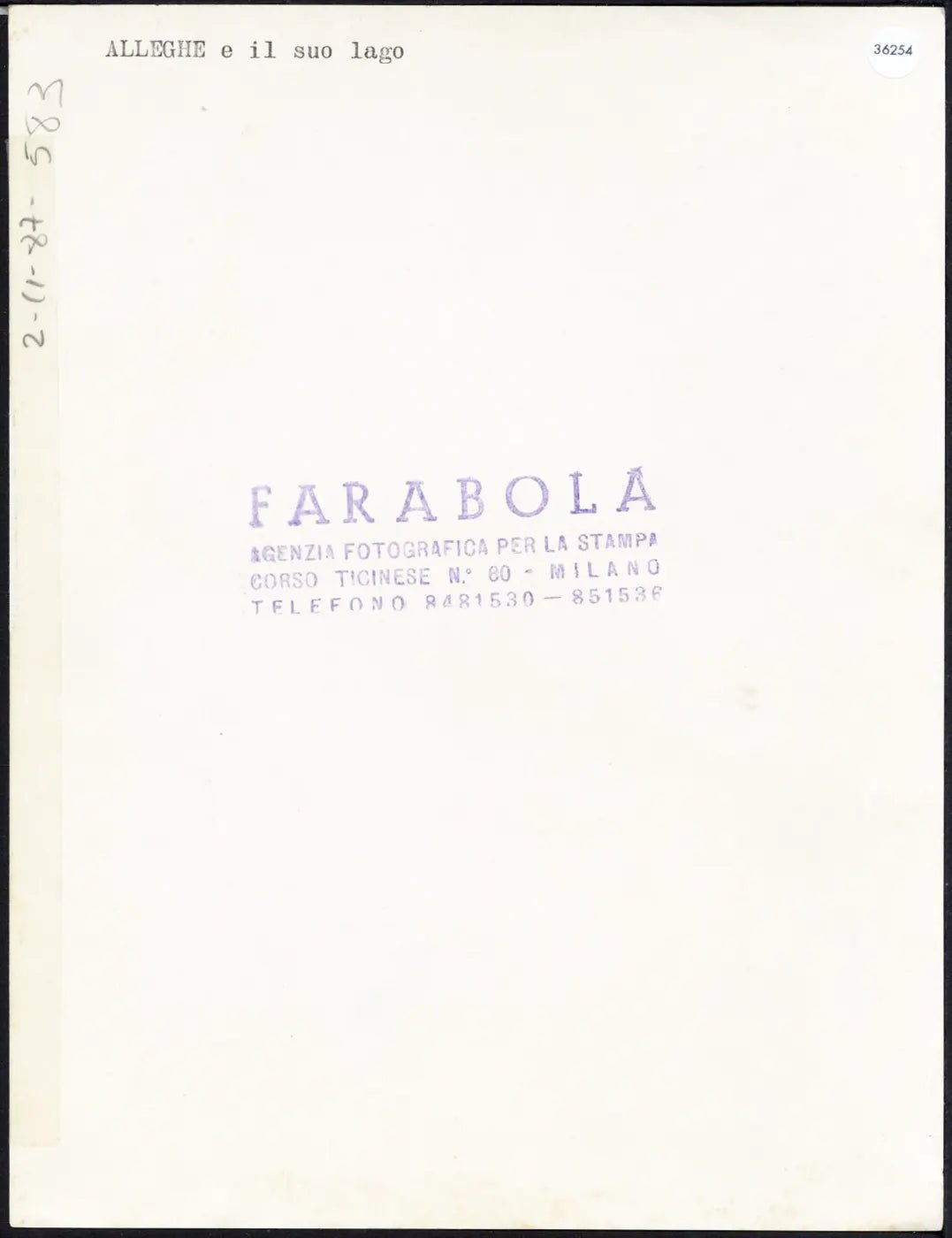 Alleghe e il lago anni 80 Ft 36254 - Stampa 24x18 cm - Farabola Stampa ai sali d'argento