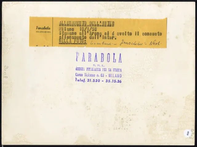 Allenamento Inter 1956 Ft 4119 - Stampa 24x18 cm - Farabola Stampa ai sali d'argento