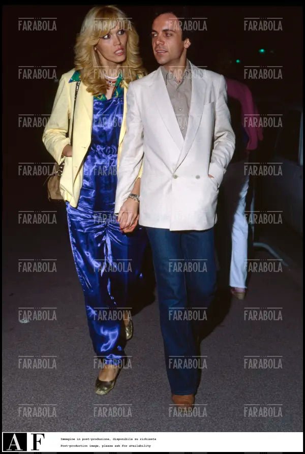Amanda Lear con il marito Alain - Philippe Malagnac, Festival di Cannes, 1979 - Farabola Immagine digitale