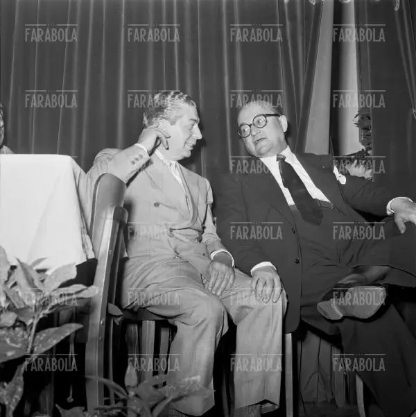 Angelo Moratti e Carlo Masseroni, Milano, 1955 - Farabola Immagine digitale