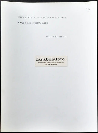 Angelo Peruzzi Juventus 1995 Ft 2572 - Stampa 24x18 cm - Farabola Stampa ai sali d'argento