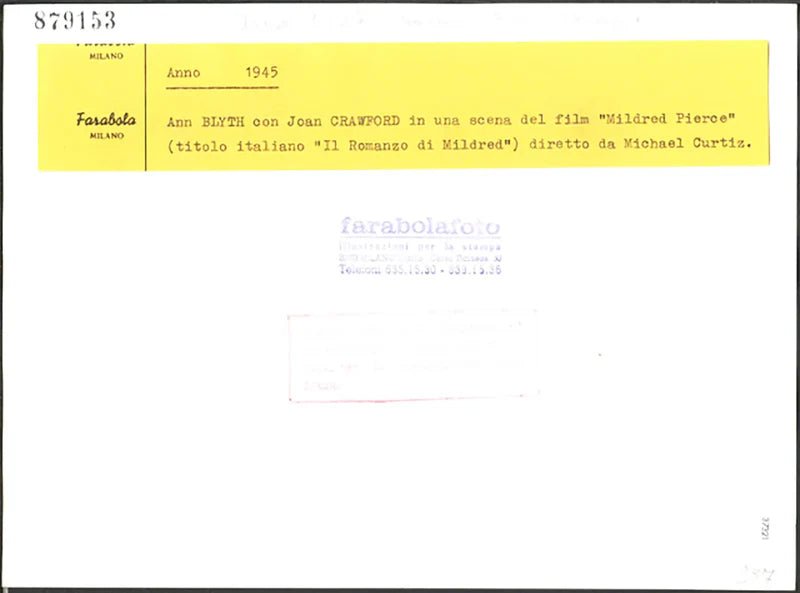 Ann Blyth e Joan Crawford film 1945 Ft 37321 - Stampa 24x18 cm - Farabola Stampa ai sali d'argento