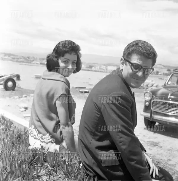 Anna Canzi ed Ermanno Olmi, Festival di Cannes, 1963 - Farabola Immagine digitale
