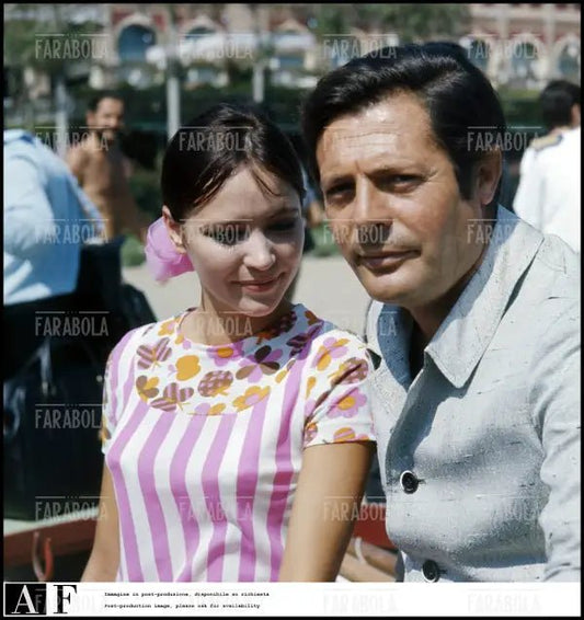 Anna Karina e Marcello Mastroianni, Festival di Venezia, 1967 - Farabola Immagine digitale