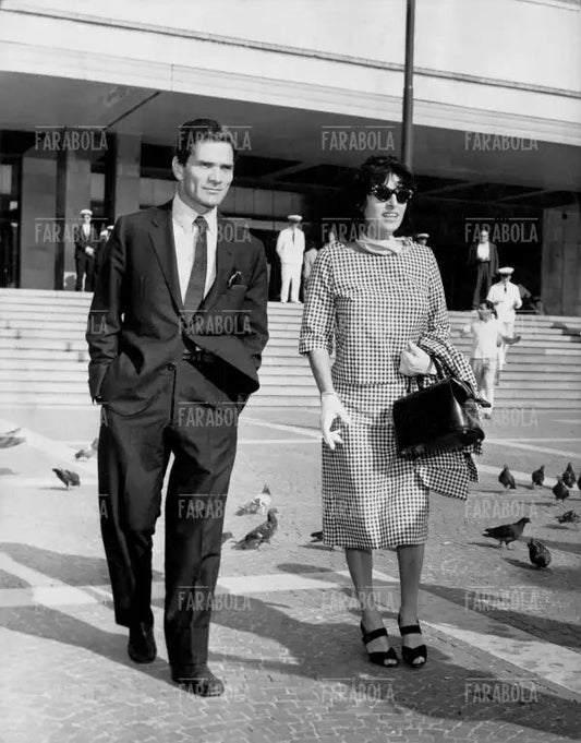Anna Magnani e Pier Paolo Pasolini, Festival di Venezia, 1962 - Farabola Immagine digitale