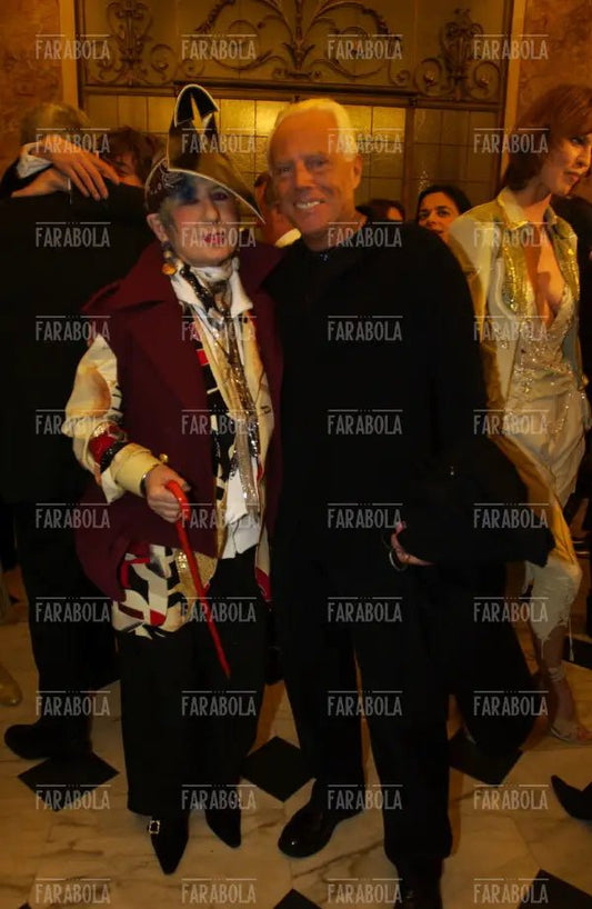 Anna Piaggi e Giorgio Armani, Premio Giornalismo a Franca Sozzani, Milano, 2004 - Farabola Immagine digitale